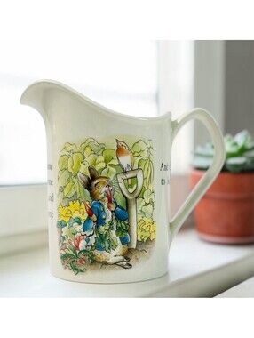 Vintage Wedgwood Peter Rabbit 10oz Milk Pitcher Creamer Beatrix Potter England